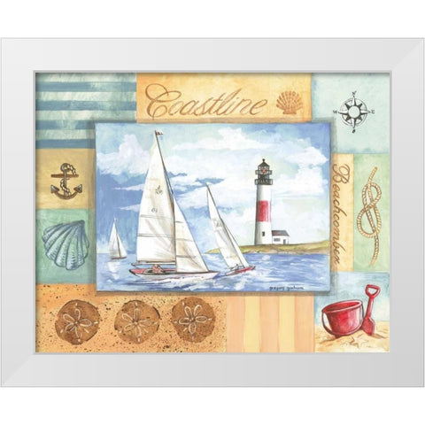 Summer Beach I White Modern Wood Framed Art Print by Gorham, Gregory