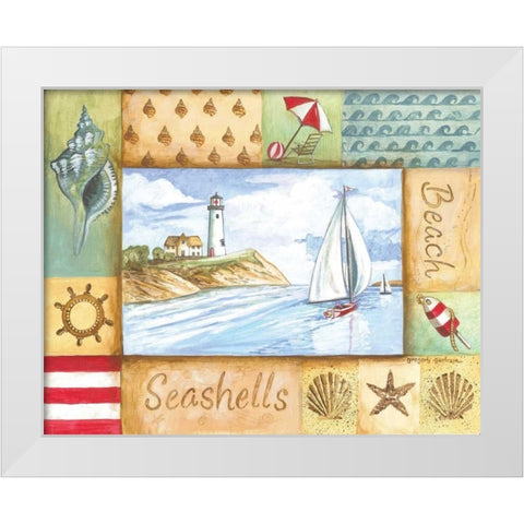 Summer Beach II White Modern Wood Framed Art Print by Gorham, Gregory