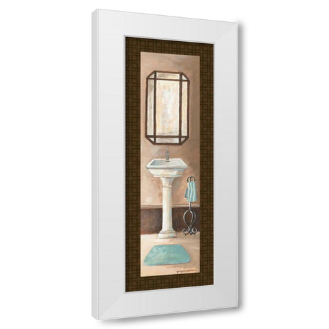 Bath Panel II White Modern Wood Framed Art Print by Gorham, Gregory