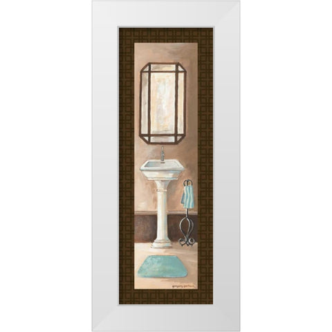 Bath Panel II White Modern Wood Framed Art Print by Gorham, Gregory