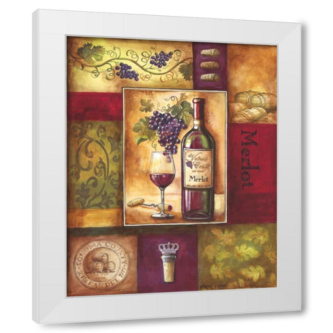 Valley Wine II White Modern Wood Framed Art Print by Gorham, Gregory