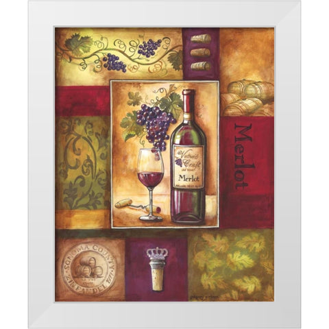 Valley Wine II White Modern Wood Framed Art Print by Gorham, Gregory