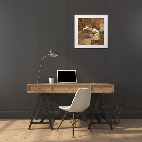 Coffee II White Modern Wood Framed Art Print by Gorham, Gregory