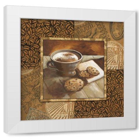 Coffee II White Modern Wood Framed Art Print by Gorham, Gregory