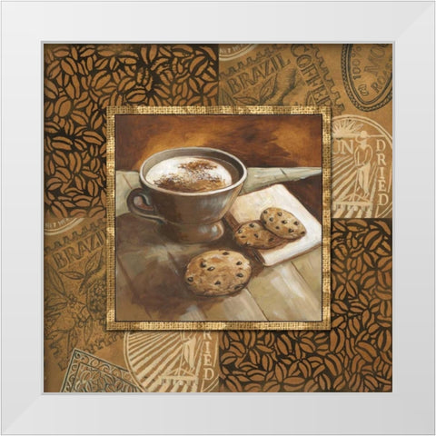 Coffee II White Modern Wood Framed Art Print by Gorham, Gregory