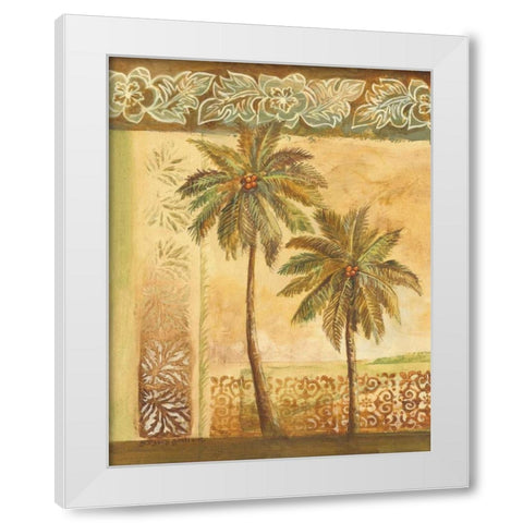 Palm Trees I White Modern Wood Framed Art Print by Gorham, Gregory