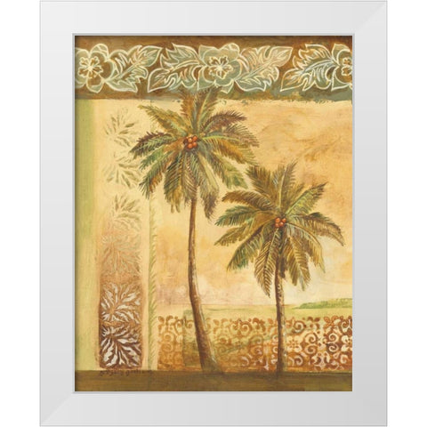 Palm Trees I White Modern Wood Framed Art Print by Gorham, Gregory