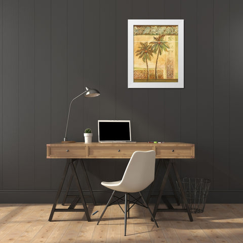 Palm Trees II White Modern Wood Framed Art Print by Gorham, Gregory