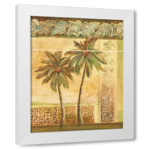 Palm Trees II White Modern Wood Framed Art Print by Gorham, Gregory