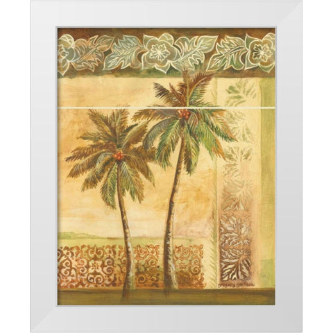 Palm Trees II White Modern Wood Framed Art Print by Gorham, Gregory