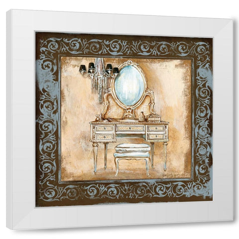 Elegant Vanity III White Modern Wood Framed Art Print by Gorham, Gregory