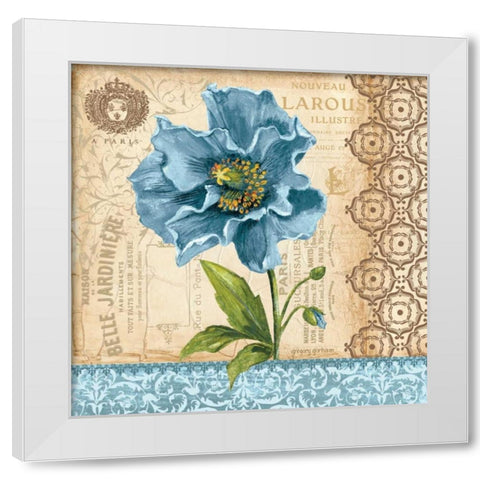 Poppy White Modern Wood Framed Art Print by Gorham, Gregory