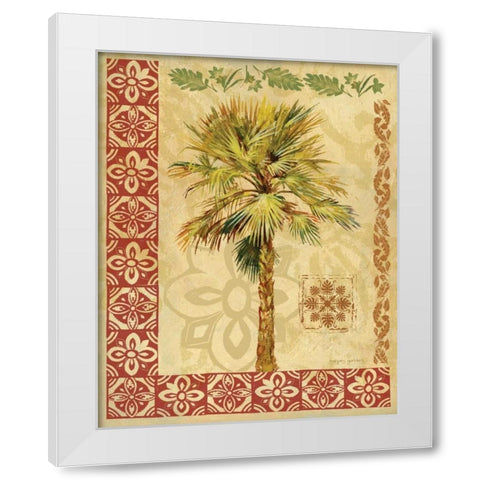 Summer Palm I White Modern Wood Framed Art Print by Gorham, Gregory