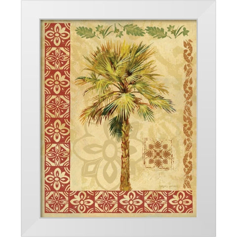 Summer Palm I White Modern Wood Framed Art Print by Gorham, Gregory