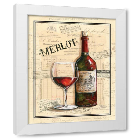 Chateau Rouge White Modern Wood Framed Art Print by Gorham, Gregory