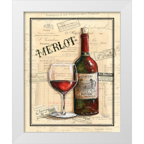 Chateau Rouge White Modern Wood Framed Art Print by Gorham, Gregory