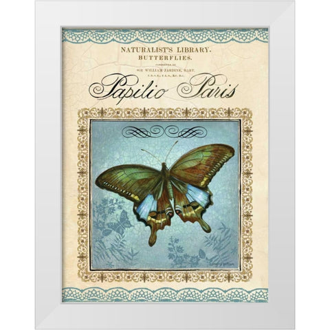 Papilio Paris White Modern Wood Framed Art Print by Gorham, Gregory