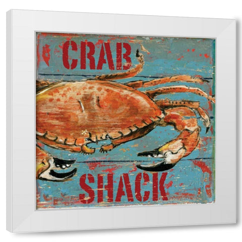 Crab Shack White Modern Wood Framed Art Print by Gorham, Gregory