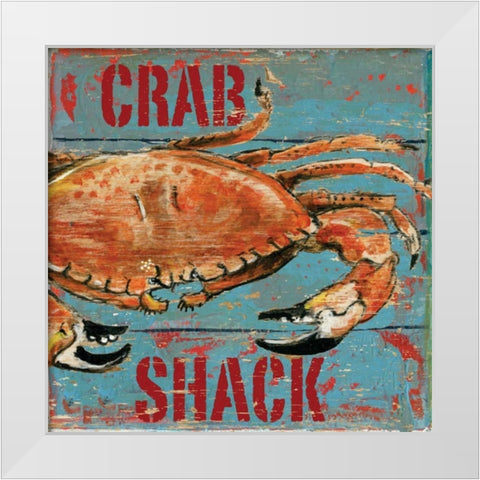 Crab Shack White Modern Wood Framed Art Print by Gorham, Gregory