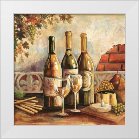 Bountiful Wine Sq I White Modern Wood Framed Art Print by Gorham, Gregory