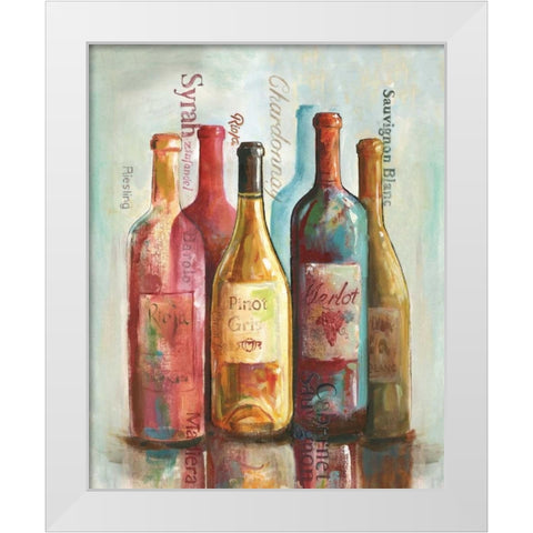 Wine Cellar Motif I White Modern Wood Framed Art Print by Gorham, Gregory
