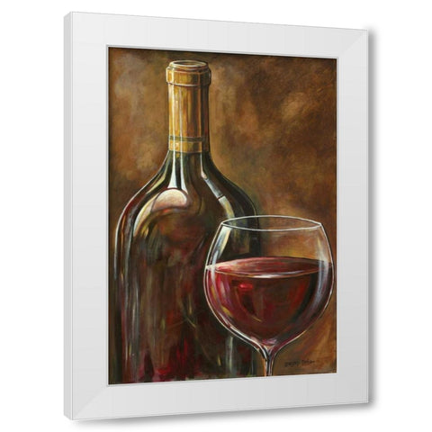 Red Wine White Modern Wood Framed Art Print by Gorham, Gregory