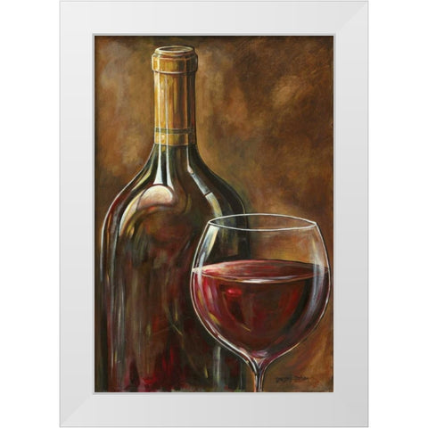 Red Wine White Modern Wood Framed Art Print by Gorham, Gregory