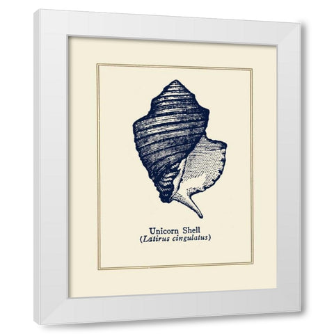 Unicorn Shell White Modern Wood Framed Art Print by Gorham, Gregory