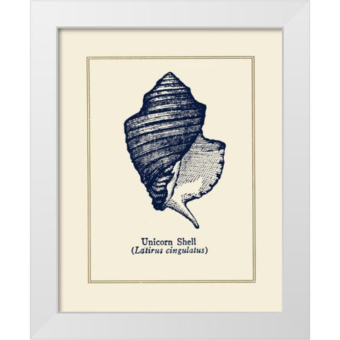 Unicorn Shell White Modern Wood Framed Art Print by Gorham, Gregory