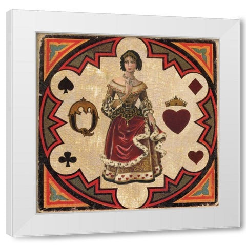 Queen White Modern Wood Framed Art Print by Gorham, Gregory