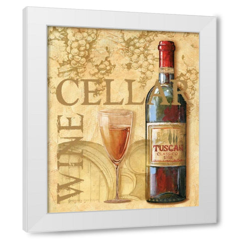 Wine I White Modern Wood Framed Art Print by Gorham, Gregory
