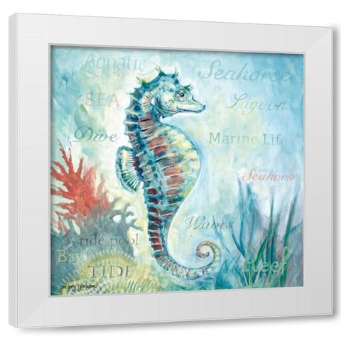 Marine Life Motif I White Modern Wood Framed Art Print by Gorham, Gregory