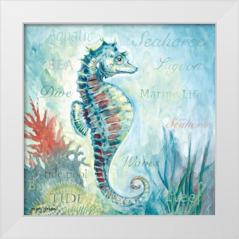 Marine Life Motif I White Modern Wood Framed Art Print by Gorham, Gregory