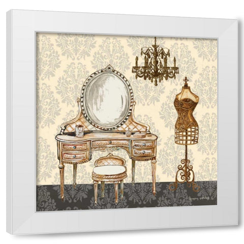 French Bath Motif I White Modern Wood Framed Art Print by Gorham, Gregory