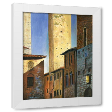 Italian Scene II White Modern Wood Framed Art Print by Gorham, Gregory