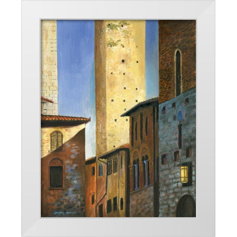 Italian Scene II White Modern Wood Framed Art Print by Gorham, Gregory