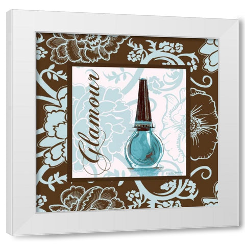 Fashion Blue Glamour White Modern Wood Framed Art Print by Gorham, Gregory
