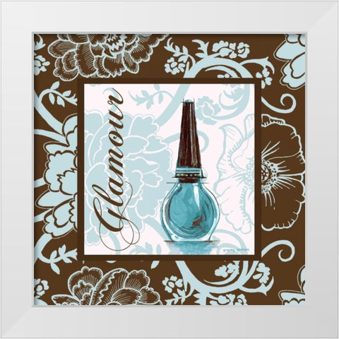 Fashion Blue Glamour White Modern Wood Framed Art Print by Gorham, Gregory