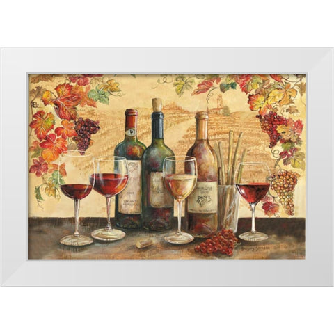 Tuscan Banquet Motif White Modern Wood Framed Art Print by Gorham, Gregory