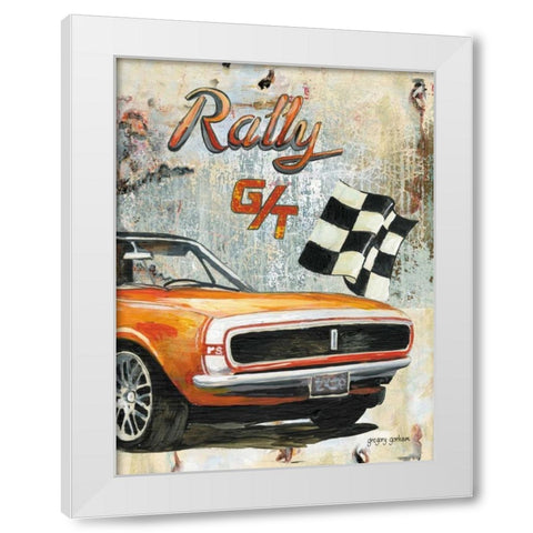 Rally Car White Modern Wood Framed Art Print by Gorham, Gregory