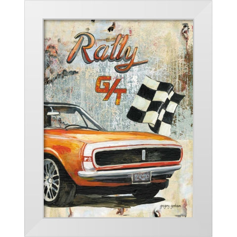 Rally Car White Modern Wood Framed Art Print by Gorham, Gregory