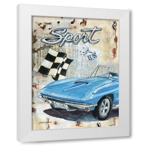 Sport Car White Modern Wood Framed Art Print by Gorham, Gregory
