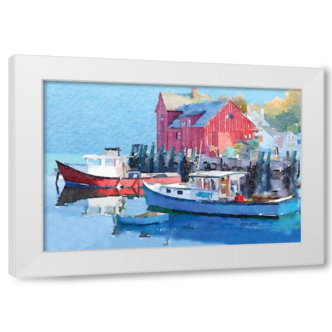 Rock Harbor II White Modern Wood Framed Art Print by Gorham, Gregory
