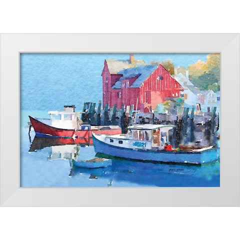 Rock Harbor II White Modern Wood Framed Art Print by Gorham, Gregory