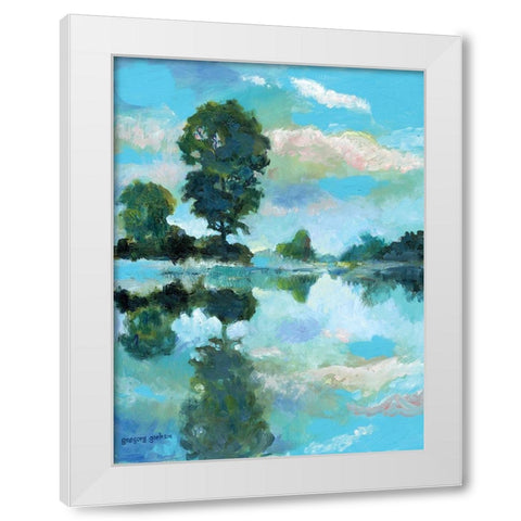 Lacamas Lake White Modern Wood Framed Art Print by Gorham, Gregory