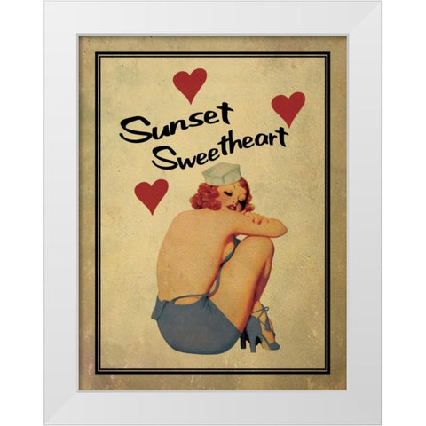 Sunset Sweetheart White Modern Wood Framed Art Print by Giacopelli, Jason