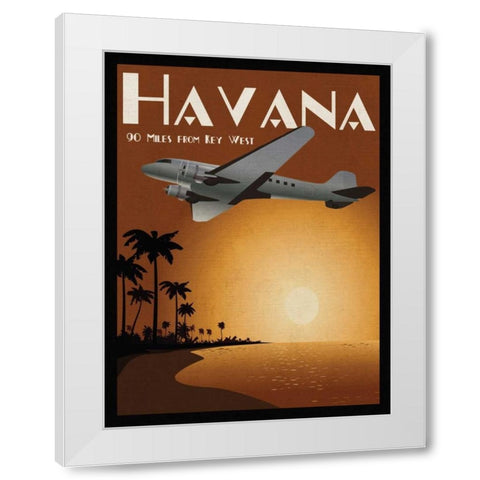Havana White Modern Wood Framed Art Print by Giacopelli, Jason