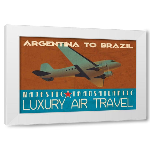 Air Travel White Modern Wood Framed Art Print by Giacopelli, Jason