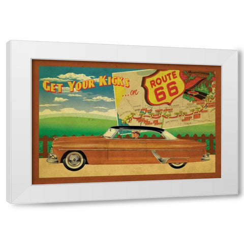 Route 66 II White Modern Wood Framed Art Print by Giacopelli, Jason