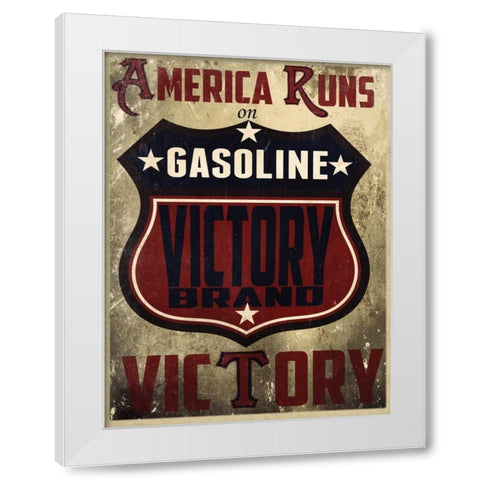 Victory Gas I White Modern Wood Framed Art Print by Giacopelli, Jason